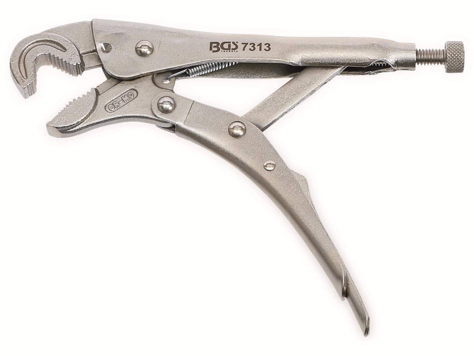 BGS TECHNIC Spezial-Gripzange 7313, runde Form,175 mm, 6…21 mm