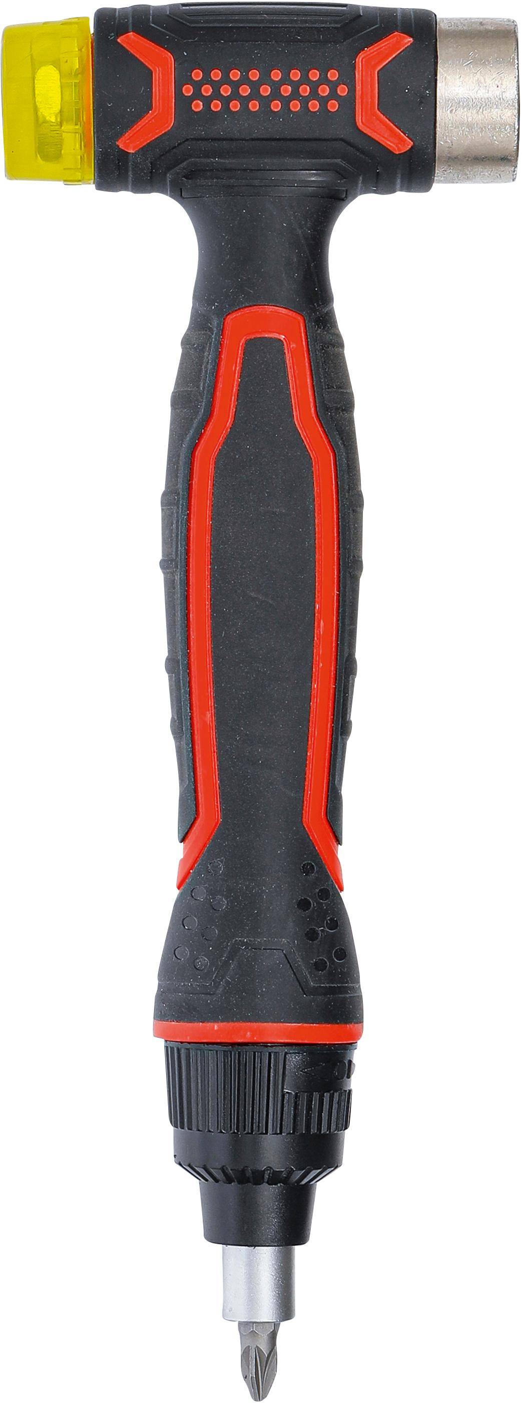 BGS Do It Yourself Wechselkopf-Hammer | mit Ratschen-Drehgriff fr