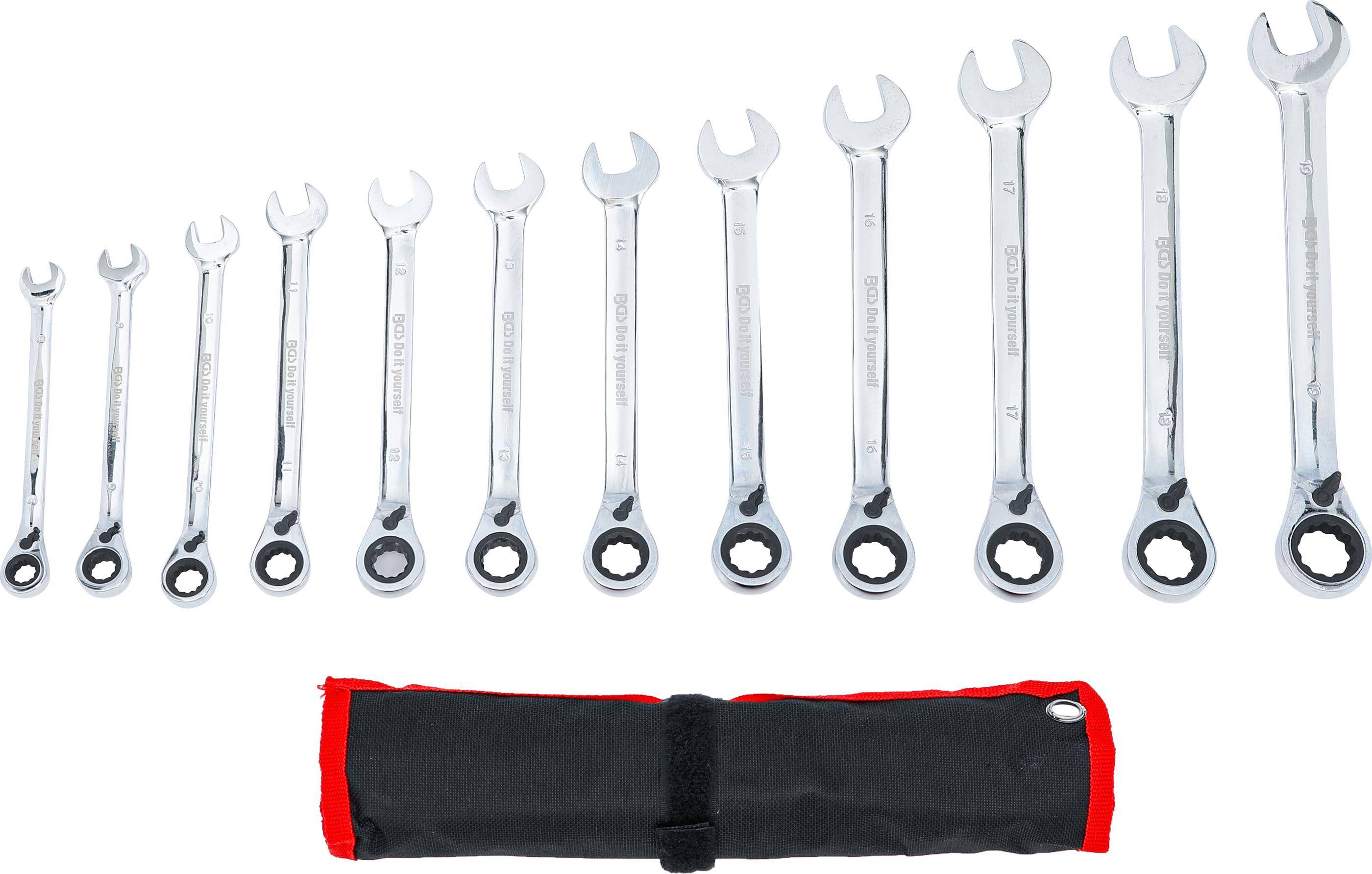 BGS Do It Yourself Ratschenring-Maulschlssel-Satz | umschaltbar | SW