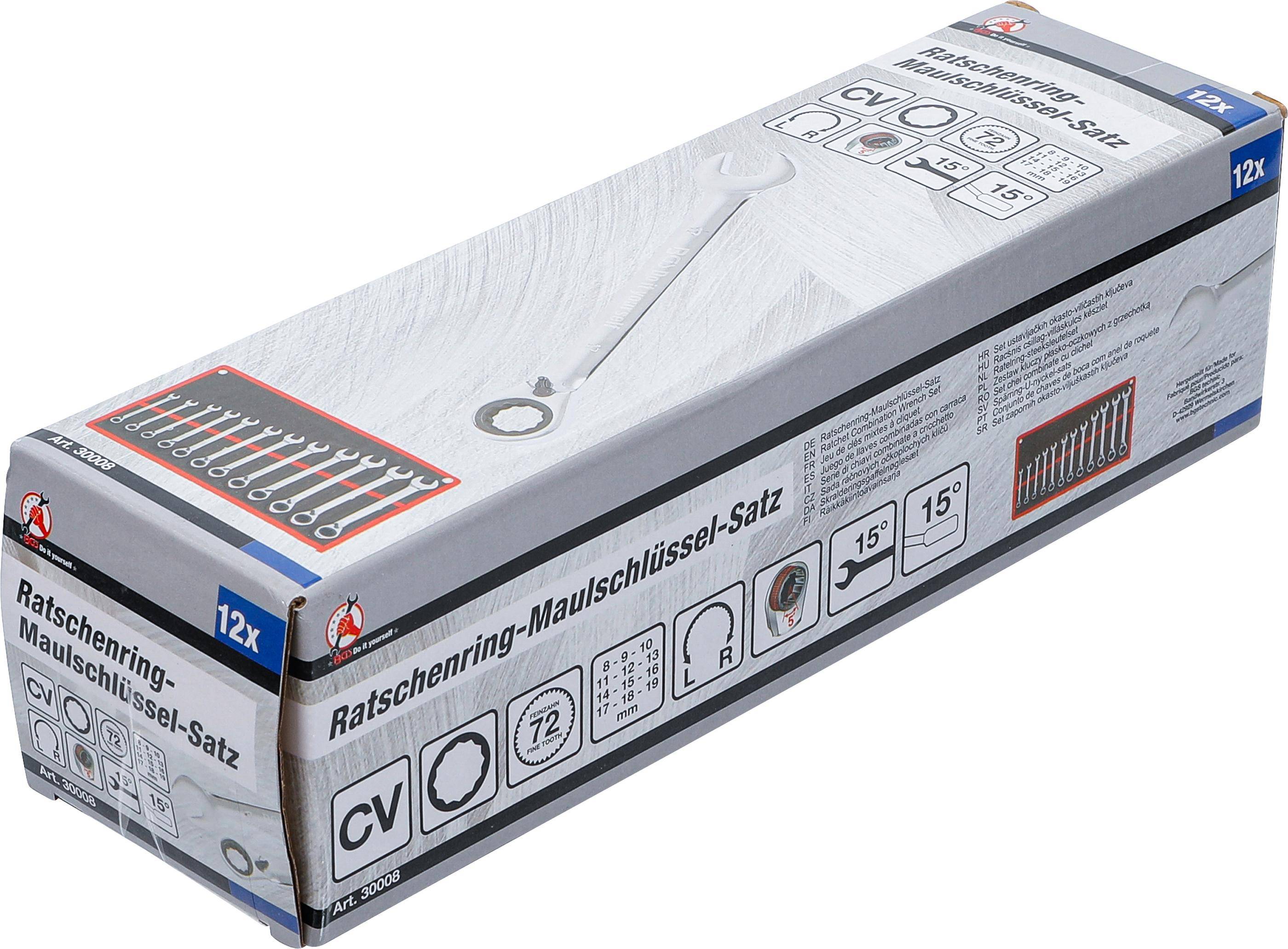 BGS Do It Yourself Ratschenring-Maulschlssel-Satz | umschaltbar | SW