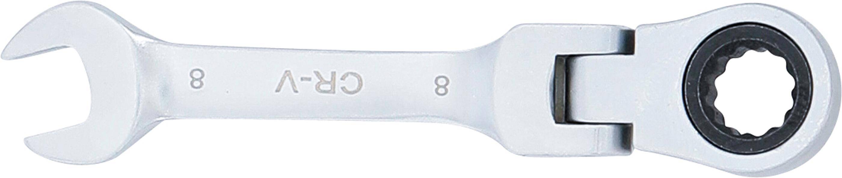 BGS Ratschenring-Maulschlssel | kurz | abwinkelbar | SW 8 mm