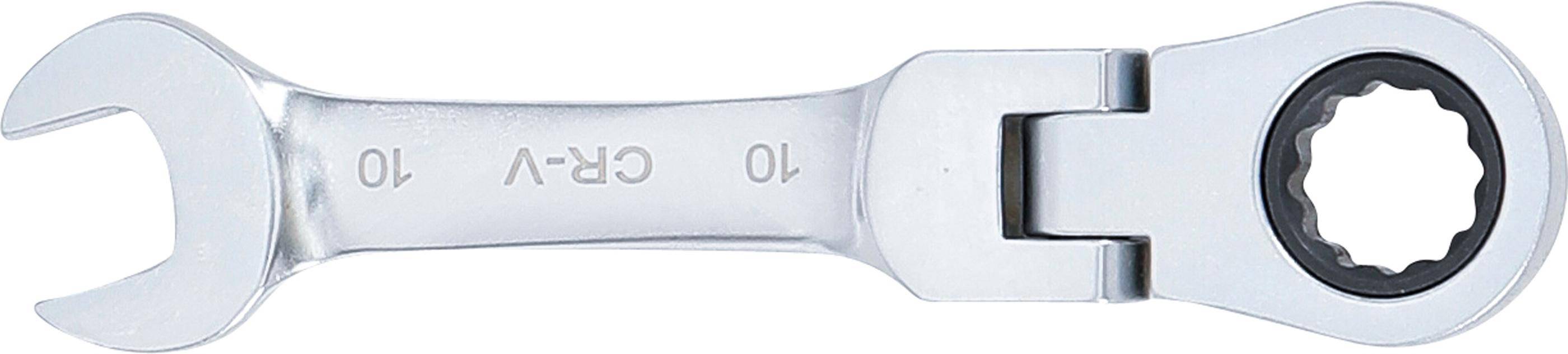 BGS Ratschenring-Maulschlüssel | kurz | abwinkelbar | SW 10 mm