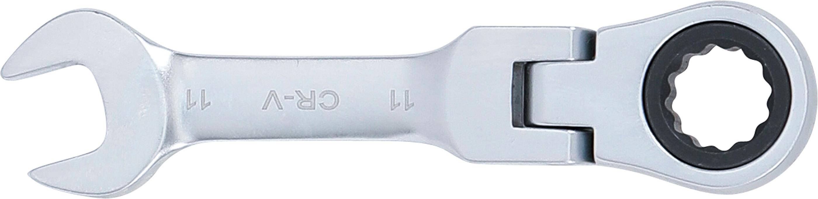 BGS Ratschenring-Maulschlssel | kurz | abwinkelbar | SW 11 mm