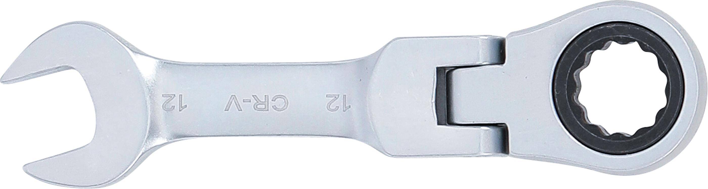 BGS Ratschenring-Maulschlssel | kurz | abwinkelbar | SW 12 mm