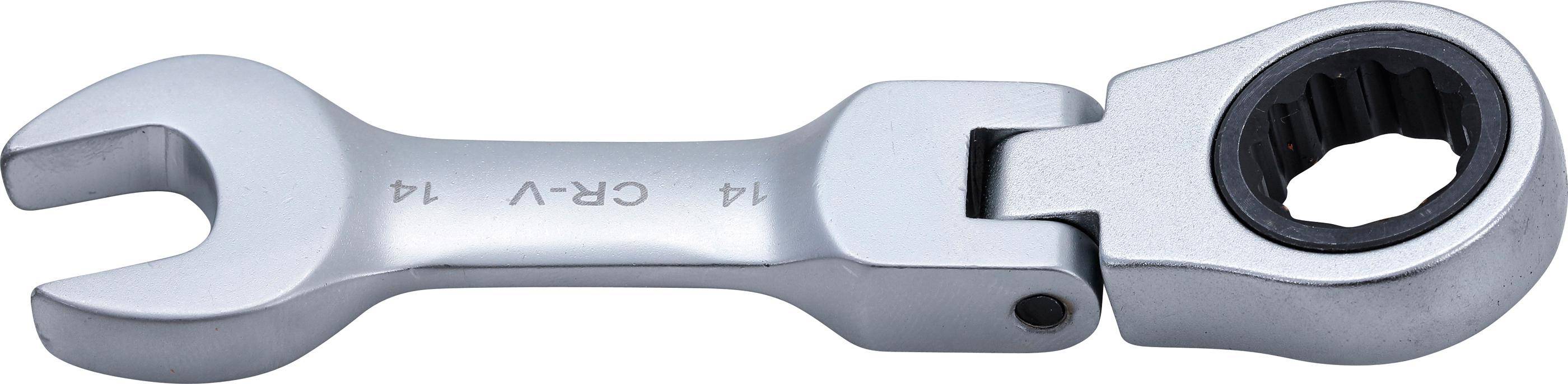 BGS Ratschenring-Maulschlssel | kurz | abwinkelbar | SW 14 mm