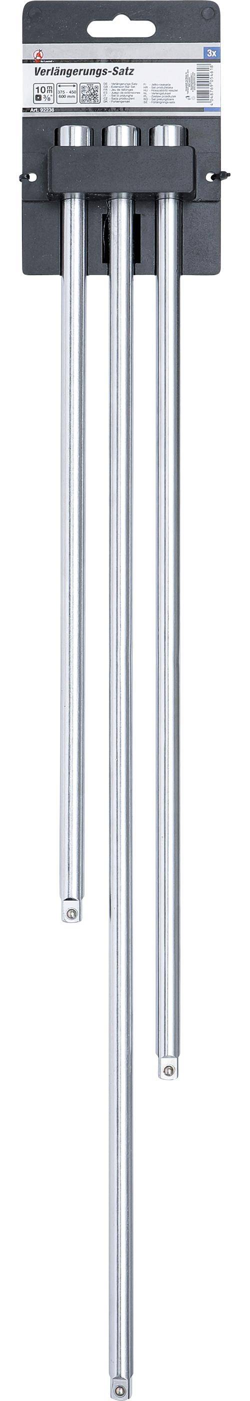 BGS technic Verlngerungs-Satz | 10 mm (3/8") | 375 / 450 / 600 mm |