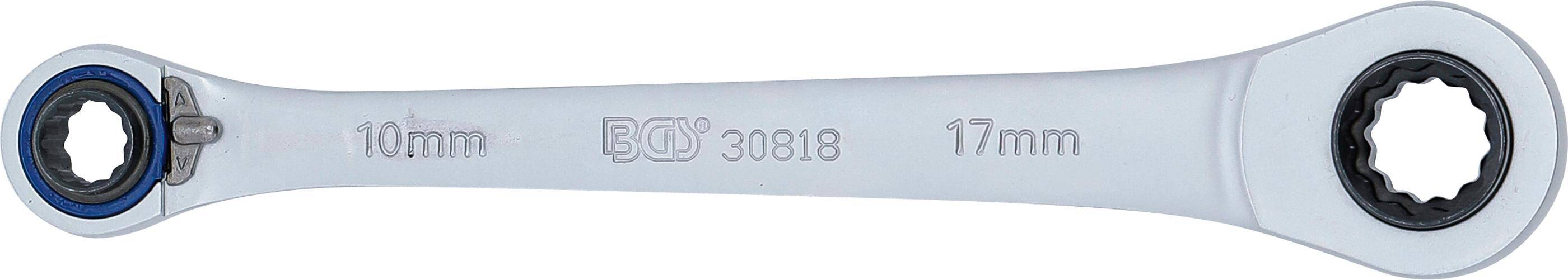 BGS Ratschen-Ringschlssel "4 in 1" | SW 10 x 12, 14 x 17 mm
