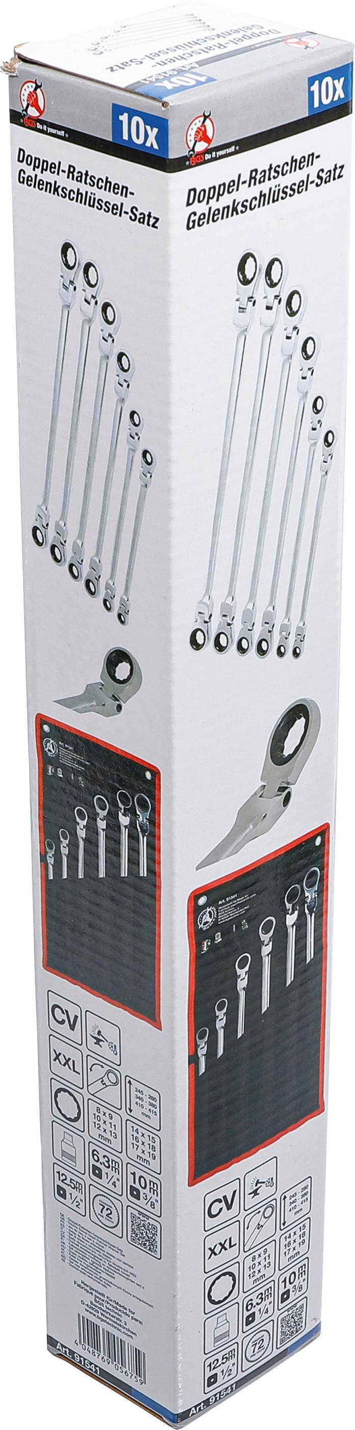 BGS Do It Yourself Doppel-Ratschen-Gelenkschlssel-Satz | SW 8 - 19 mm