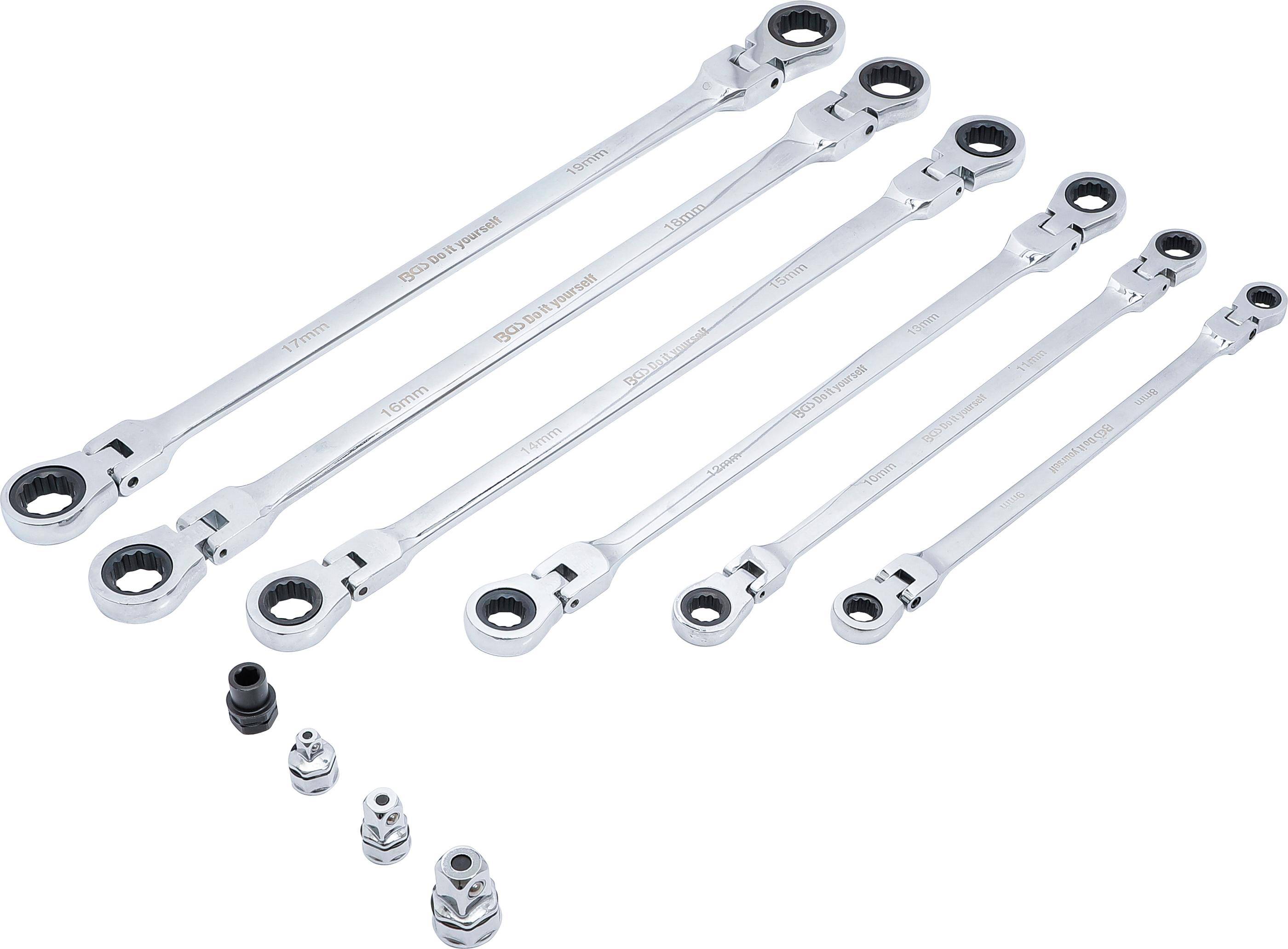 BGS Do It Yourself Doppel-Ratschen-Gelenkschlssel-Satz | SW 8 - 19 mm