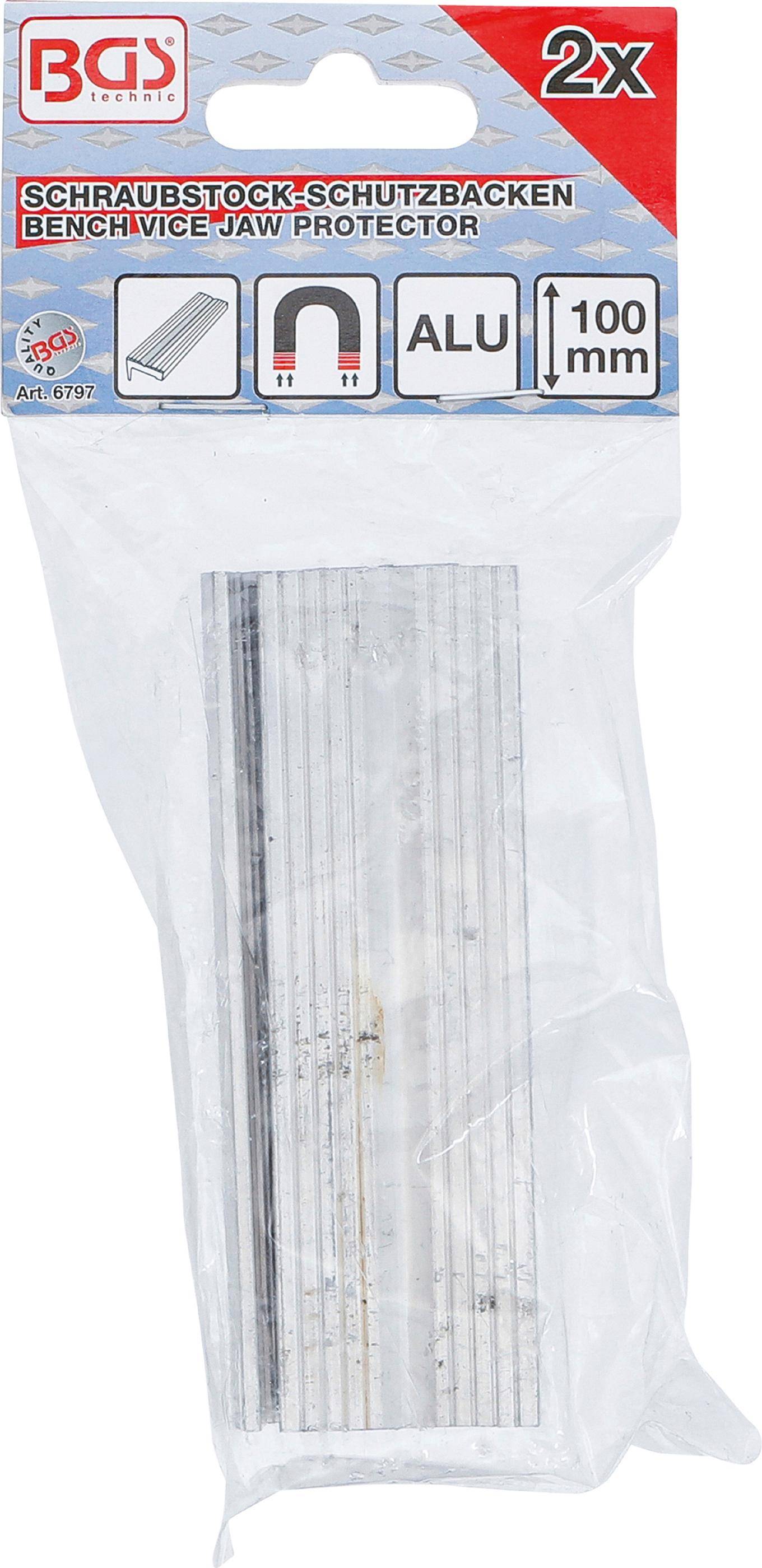 BGS technic Schraubstock-Schutzbacken | Aluminium | Breite 100 mm |