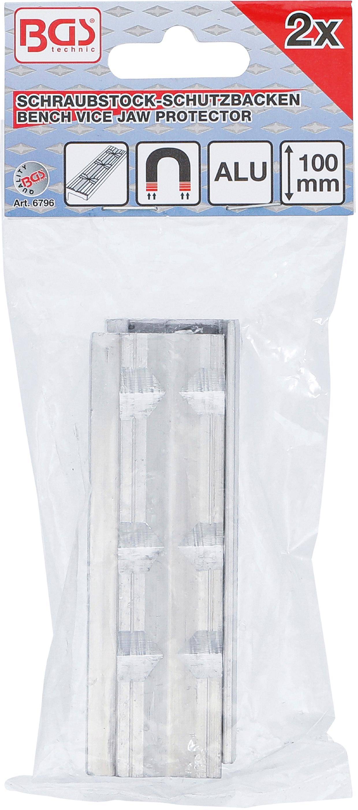BGS technic Schraubstock-Schutzbacken | Aluminium | Breite 100 mm |