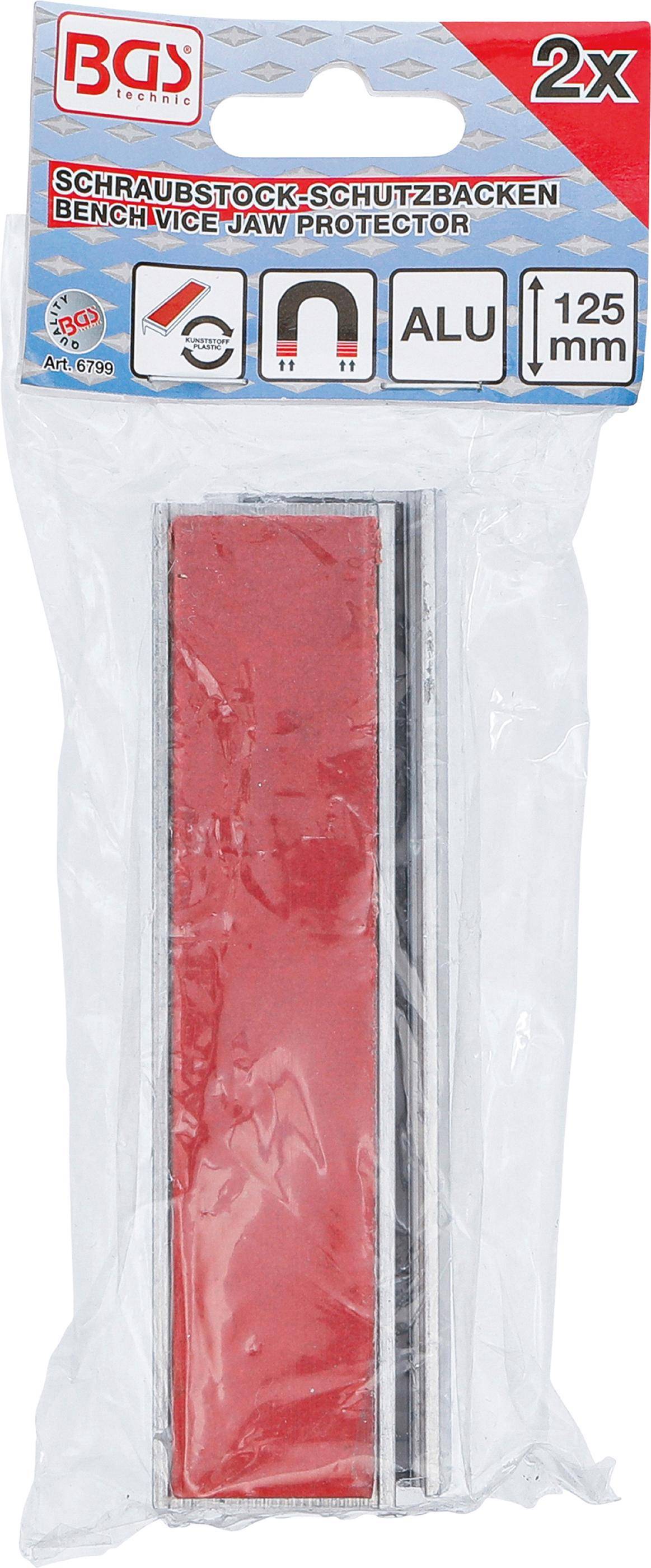 BGS technic Schraubstock-Schutzbacken | Aluminium | Breite 125 mm |