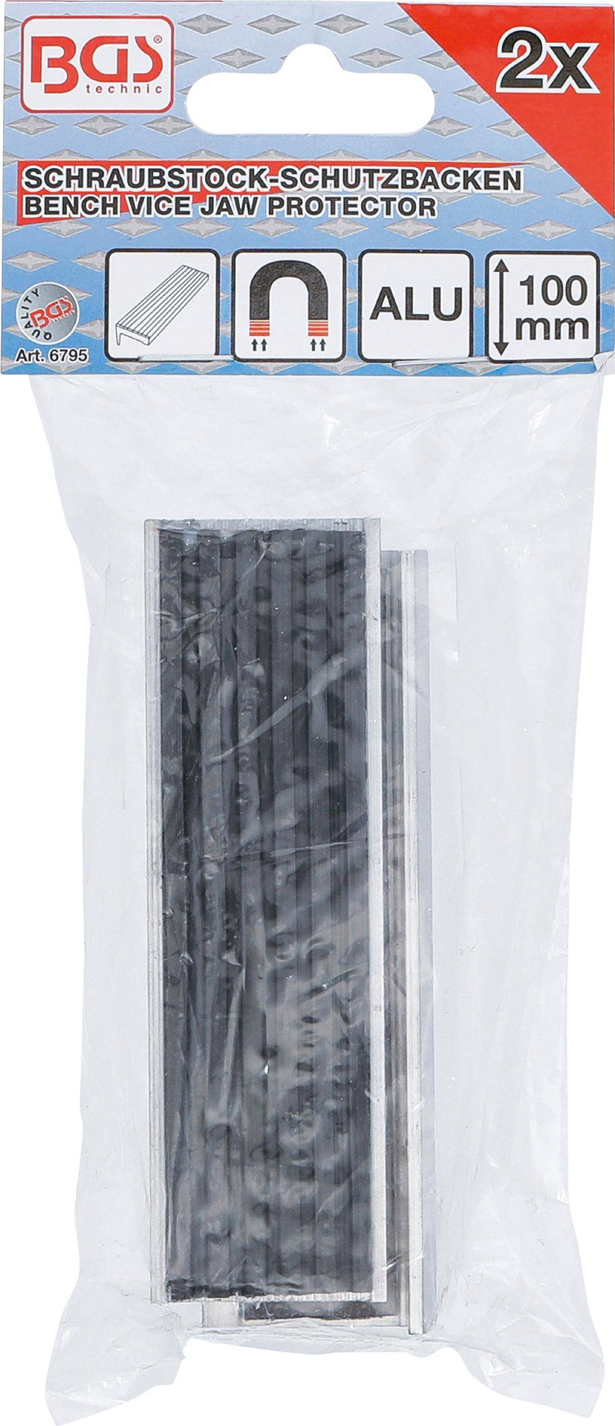 BGS technic Schraubstock-Schutzbacken | Aluminium | Breite 100 mm |