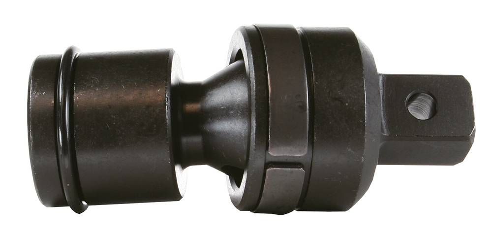 Schwarzer Metallsteckeradapter mit Vierkantantrieb und zylindrischem Gehäuse auf weißem Hintergrund
