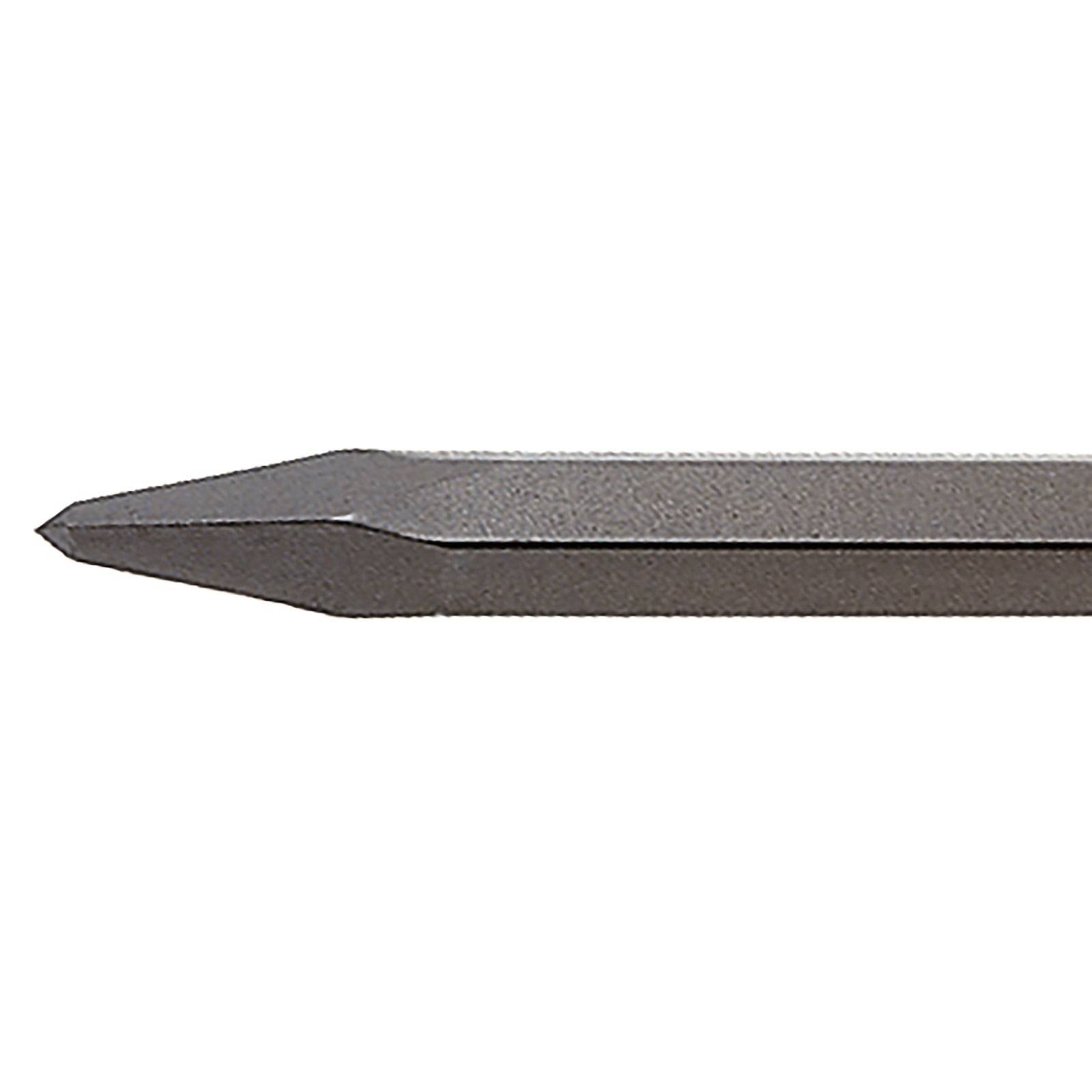 Ein robuster, flacher Meißel mit einer scharfen, angeschrägten Schneide, der zum Schneiden oder Formen harter Materialien wie Stein oder Metall entwickelt wurde.