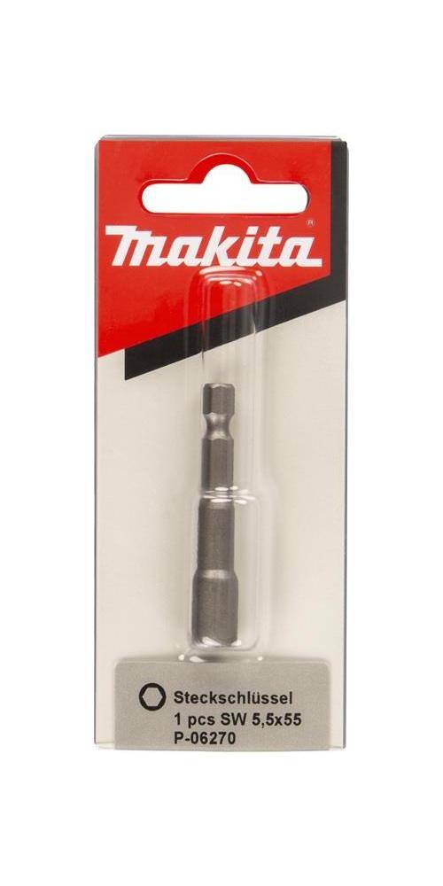 makita Steckschlssel P-06270 SW5,5mm L.55mm Aufnahme 1/4Zoll, Lnge 80