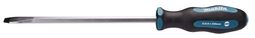 Tournevis Makita pour vis à fente avec tige hexagonale traversante, 8,0 x 200 mm traversant - 8,0 x 200 mm