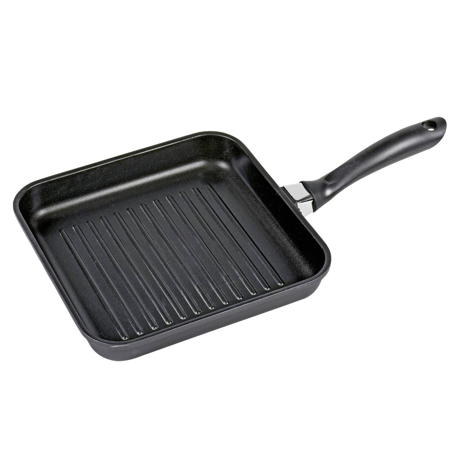 Krüger 2227 "Leipzig" Steak-Grillpfanne, 28 x 28 cm aus Aluguss, Antihaft-Versiegelung, anthrazit