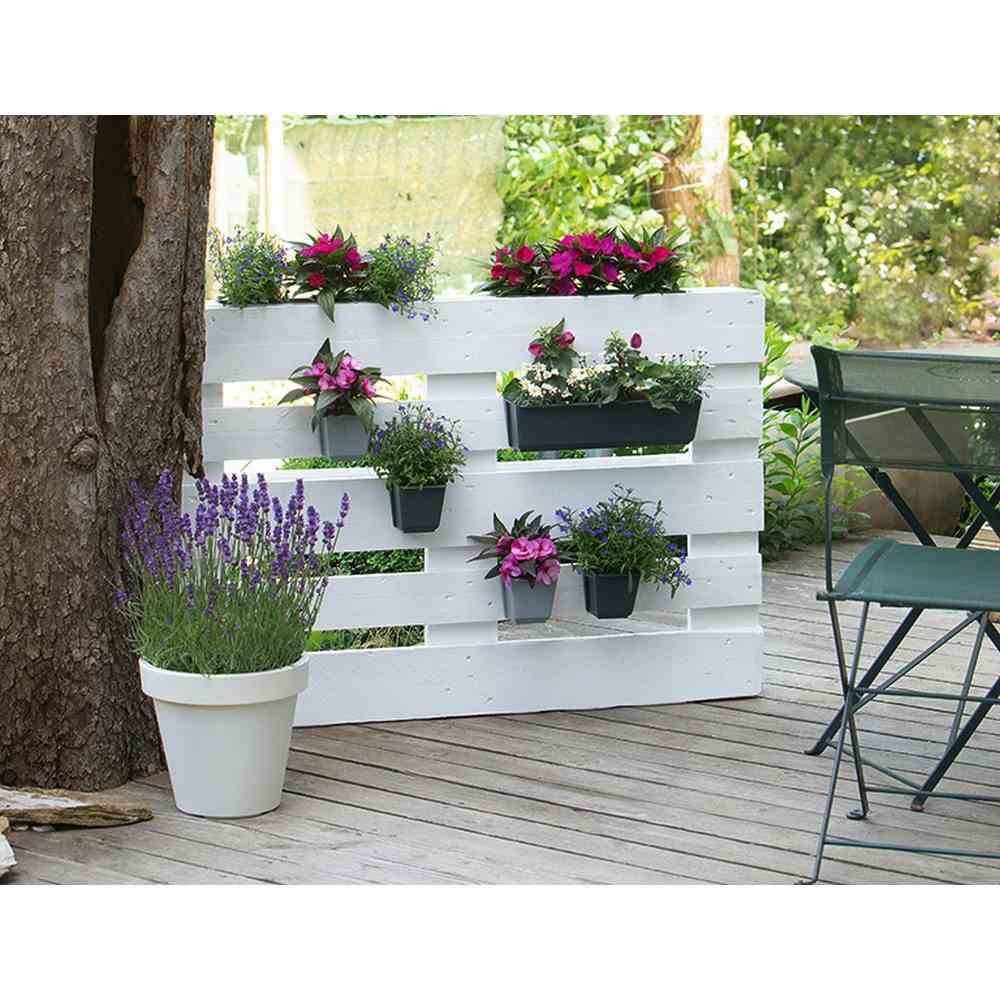 Geli 802-03738 Pflanzgefäß Easy 37cm für Europaletten, anthrazit