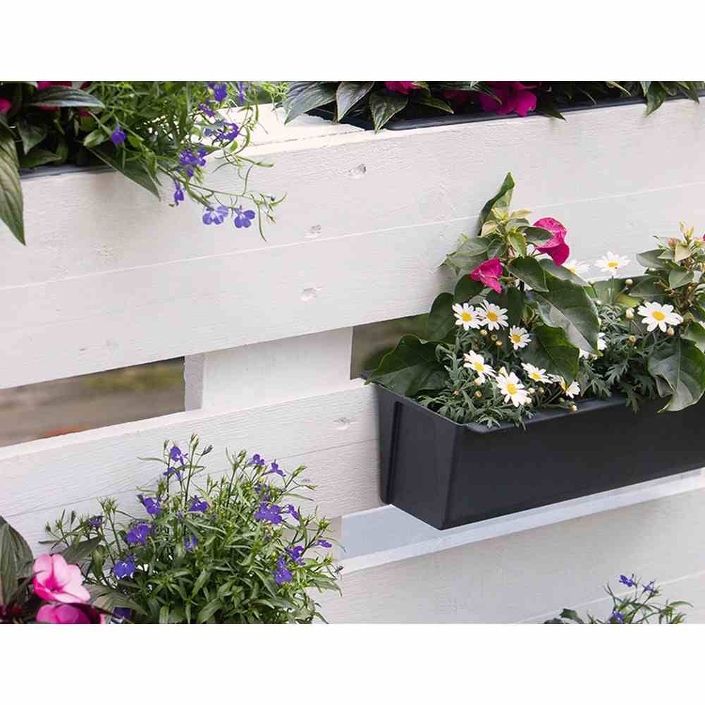 Geli 802-03738 Pflanzgefäß Easy 37cm für Europaletten, anthrazit