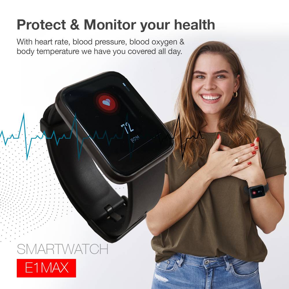 Lenovo E1 Max Smartwatch schwarz