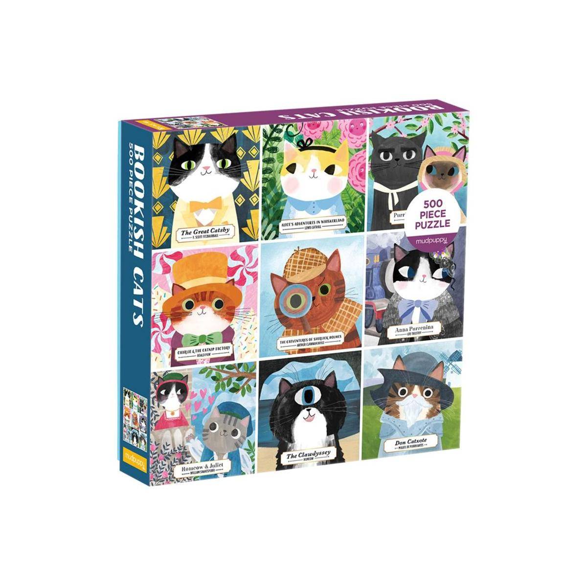 64905 - Bookish Cats - Familienpuzzle, 500 Teile