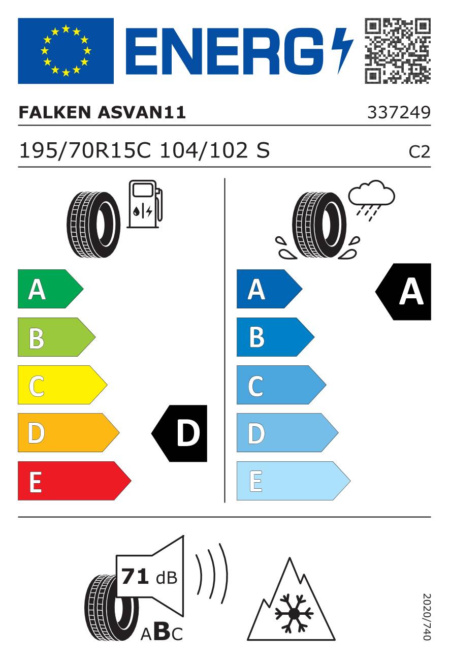 Falken EUROALL SEASON VAN11 ( 195/70 R15C 104/102S )