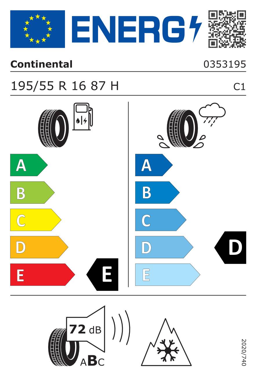 Continental ContiWinterContact TS 830P SSR ( 195/55 R16 87H *, runflat )