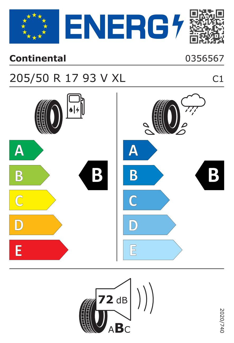 Continental ContiEcoContact 5 ( 205/50 R17 93V XL Conti Seal )