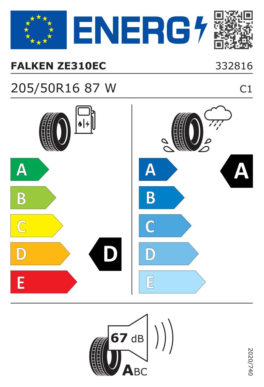 Falken ZIEX ZE310 ECORUN ( 205/50 R16 87W )