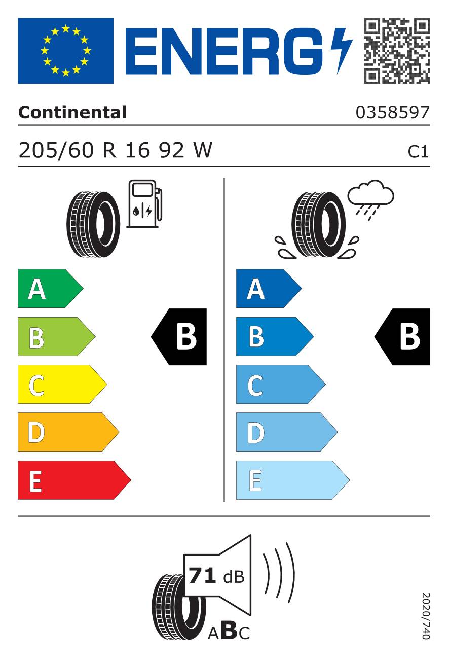 Continental ContiEcoContact 5 ( 205/60 R16 92W AO )