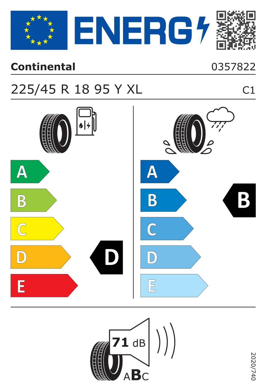 Continental ContiSportContact 5 SSR ( 225/45 R18 95Y XL *, runflat )