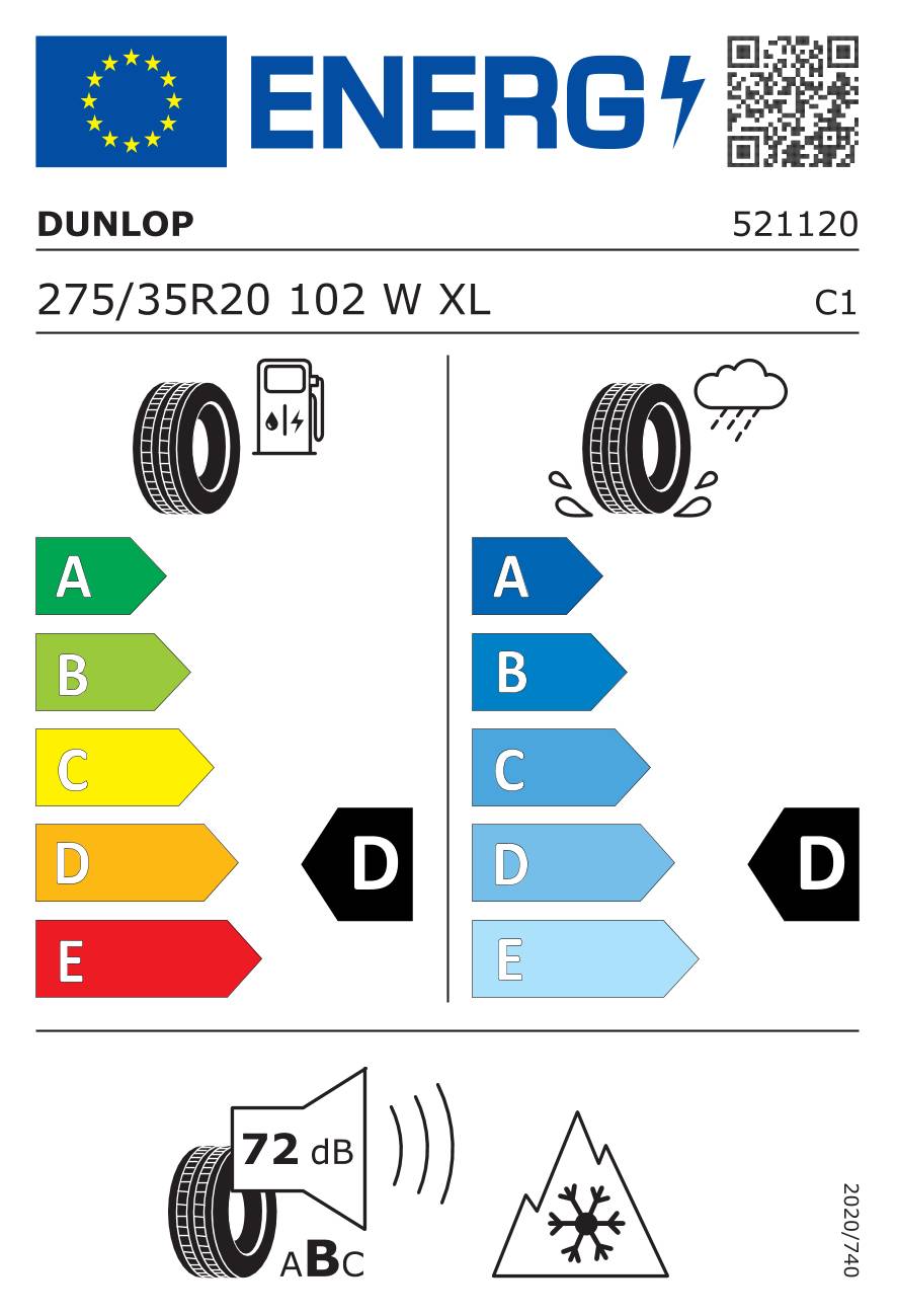 Dunlop SP Winter Sport 3D ( 275/35 R20 102W XL, RO1 )