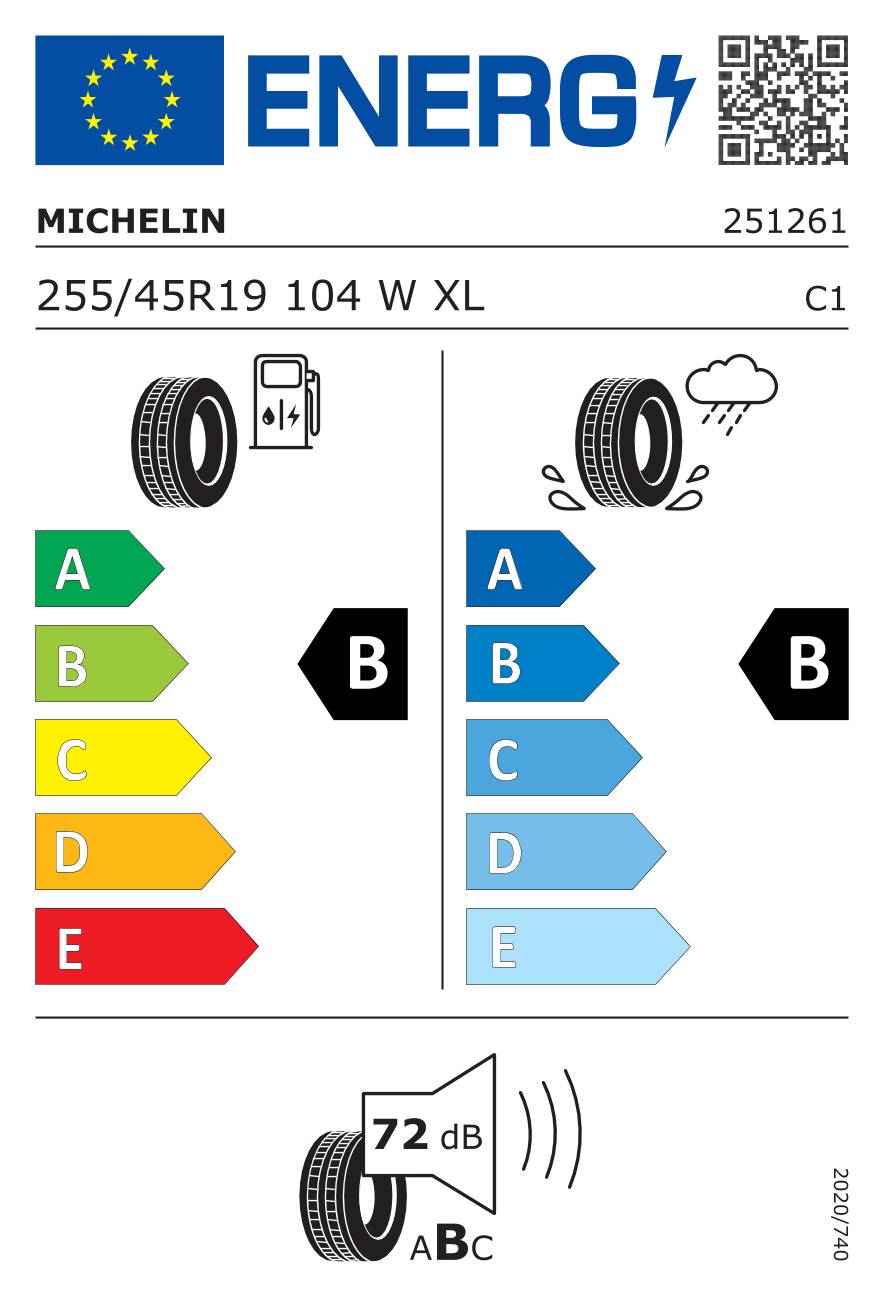 Michelin Pilot Sport EV ( 255/45 R19 104W XL Acoustic, EV )