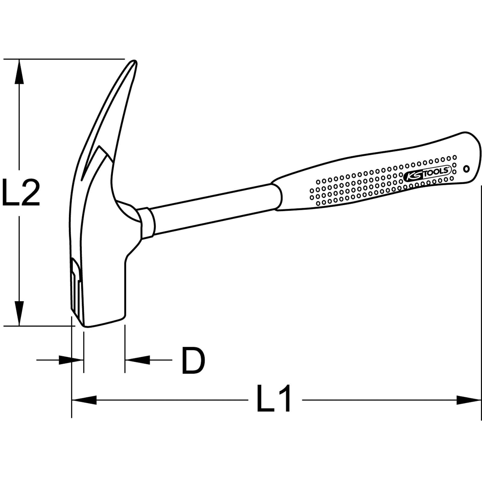 KS TOOLS Latthammer 600g - 140.2001