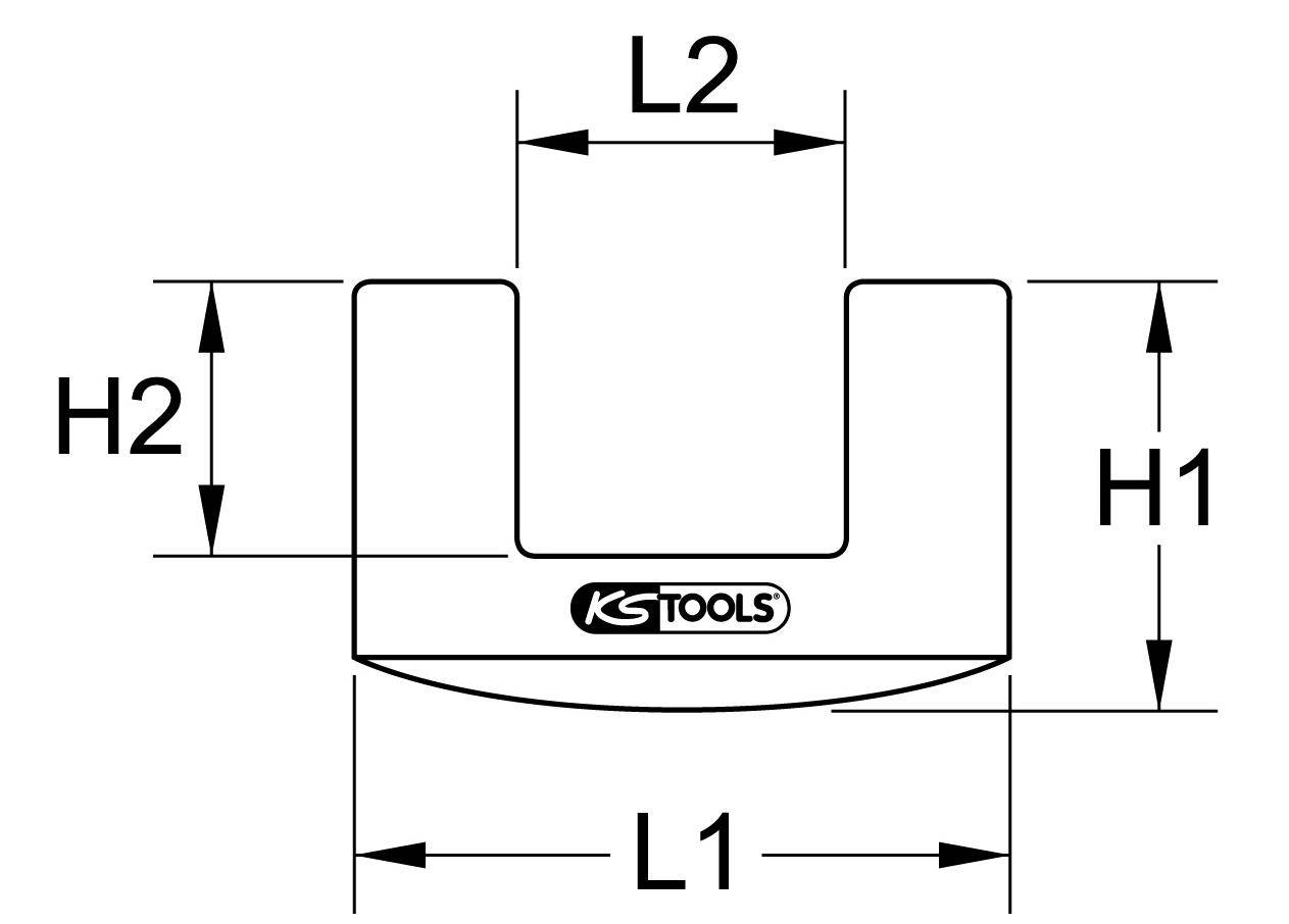 KS TOOLS Gummiaufsatz fr Fustel, 72x42mm