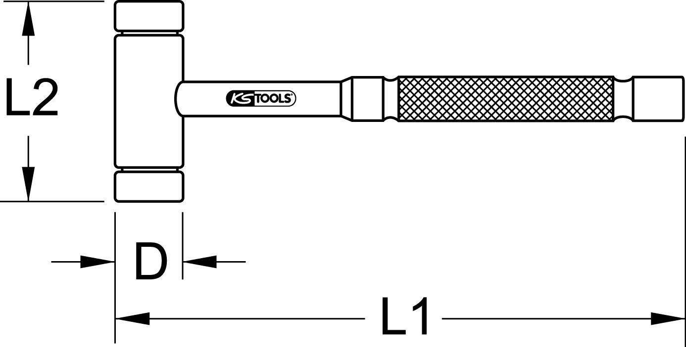 KS TOOLS Messinghammer, 260mm (140.2082)
