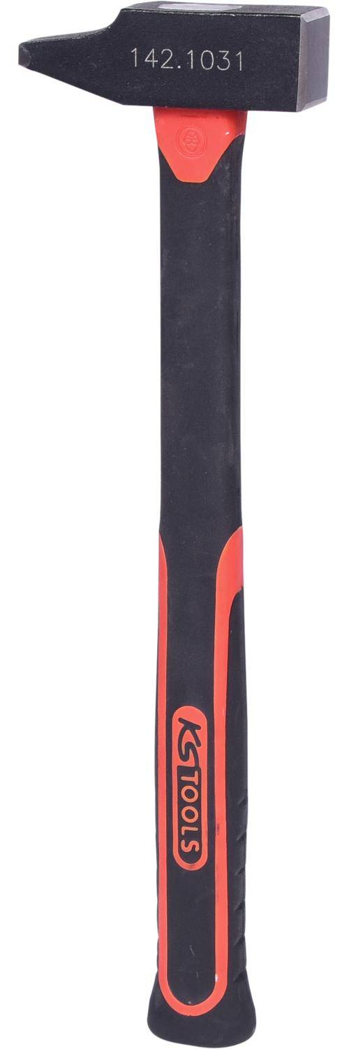 KS TOOLS Schlosserhammer, Fiberglasstiel, franzsische Form, 250g