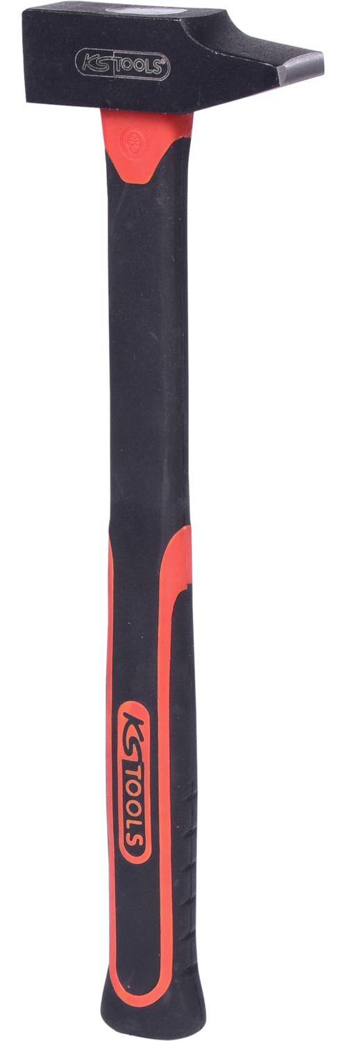 KS TOOLS Schlosserhammer, Fiberglasstiel, franzsische Form, 250g