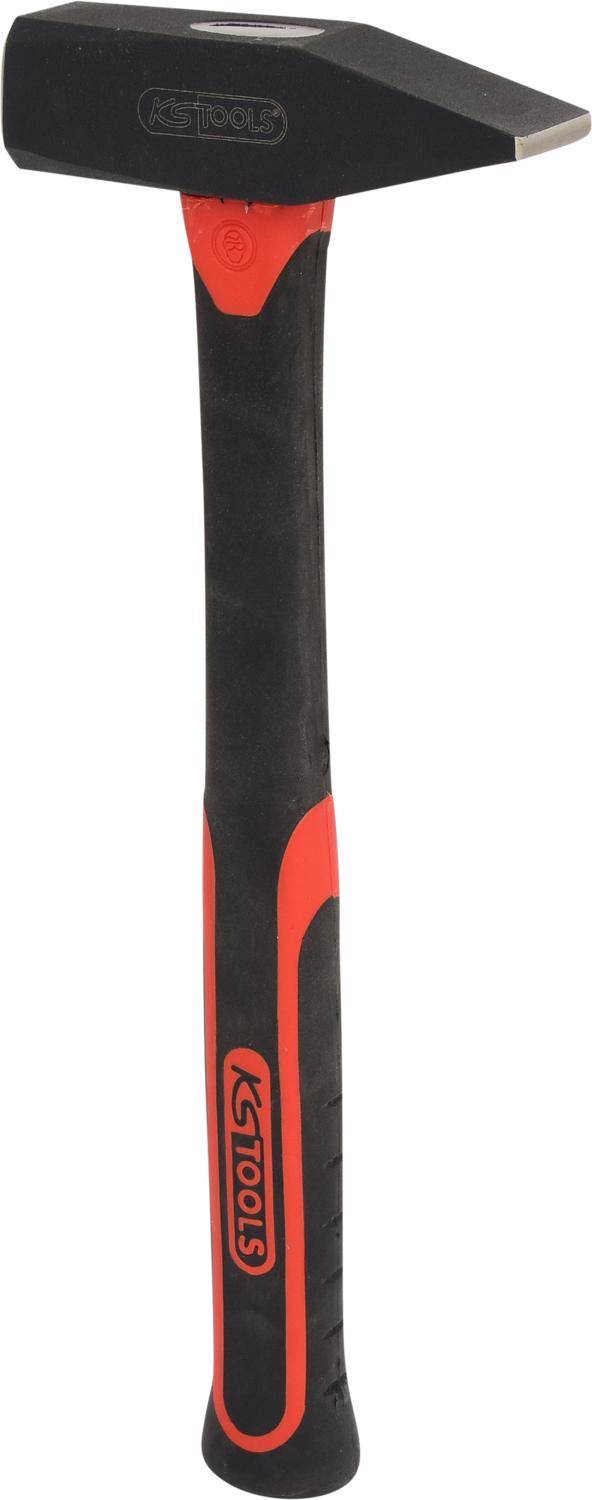 KS TOOLS Schlosserhammer mit Fiberglasstiel, 1000g