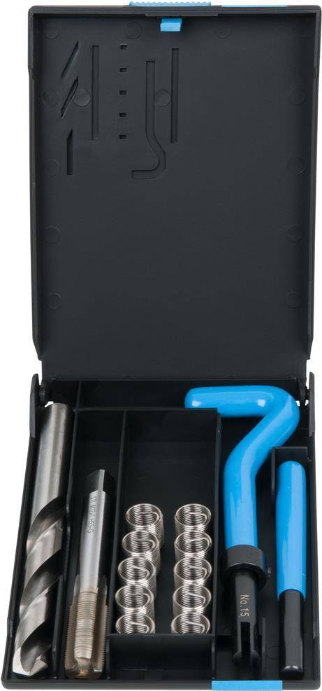 KS TOOLS Nirostahl Gewinde-Reparatur-Satz M12x1x17mm, 14-tlg