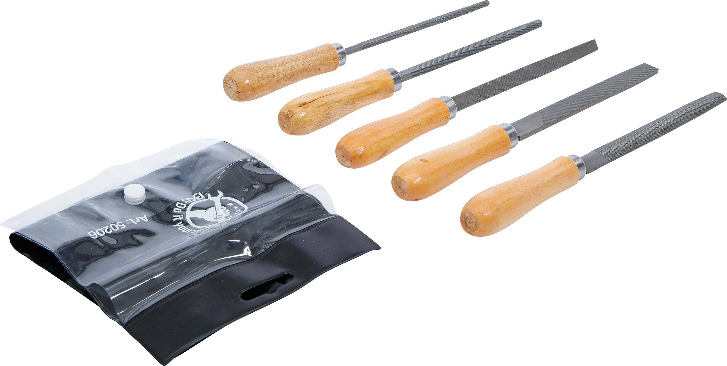 BGS Do It Yourself Feilen-Satz | Holzheft | 150 mm | 5-tlg.