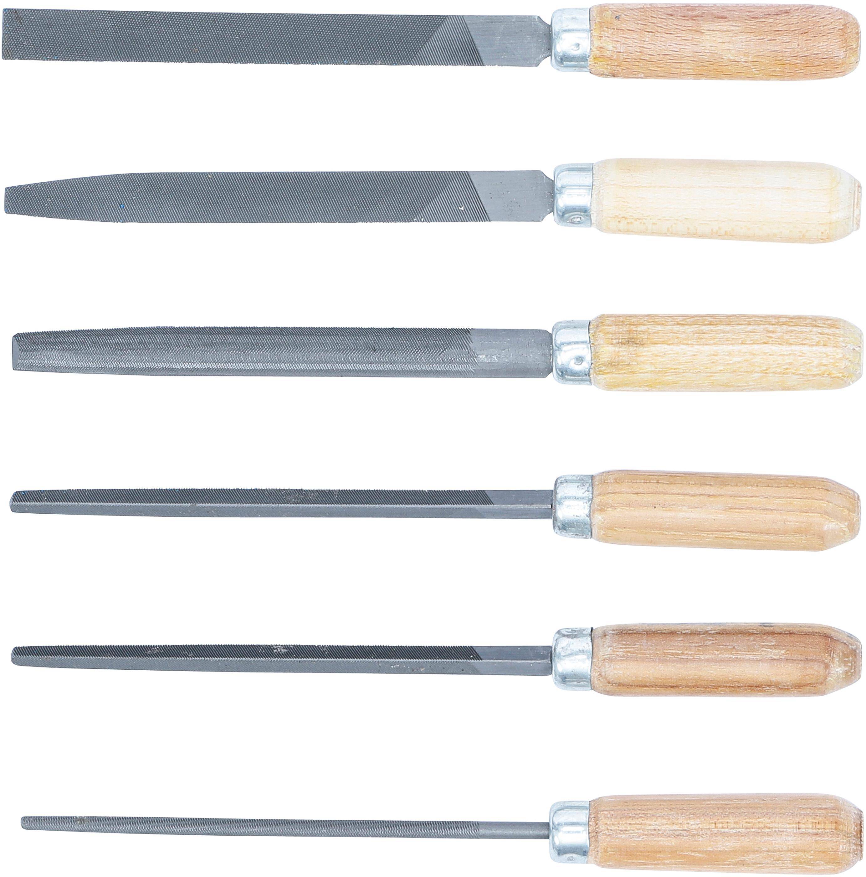 BGS Do It Yourself Schlüsselfeilen-Satz | Holzheft | 100 mm | 6-tlg.