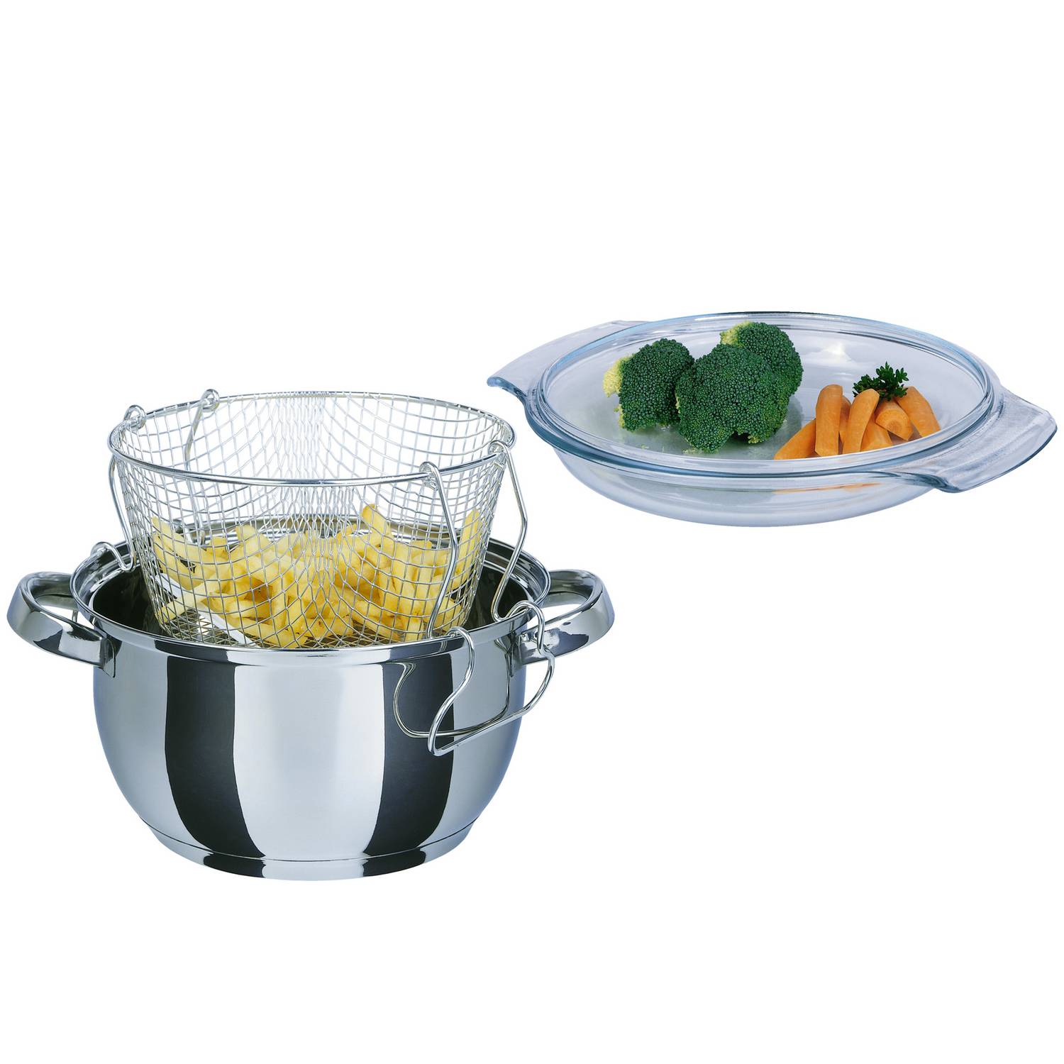 GSW 488204 Frittiertopf Edelstahl 22cm, silber