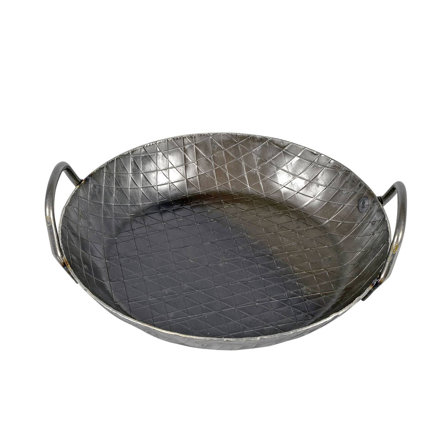 turk 65930 Servierpfanne aus Schmiedeeisen, 28 cm, 2 Griffe, grau (1 Stück)