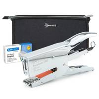 Rapesco Heftzange Porpoise ONE chrom Heftleistung 45 Blatt Einlegetiefe 59 mm fü