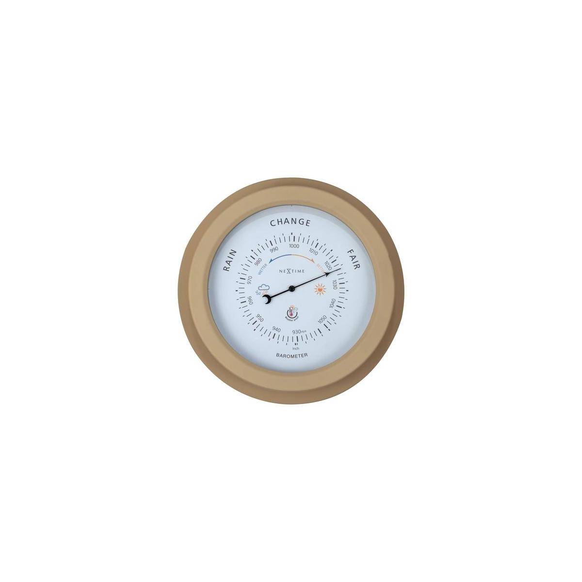 4303BR - Barometer "Orchid", Metall, Braun, Ø22 cm