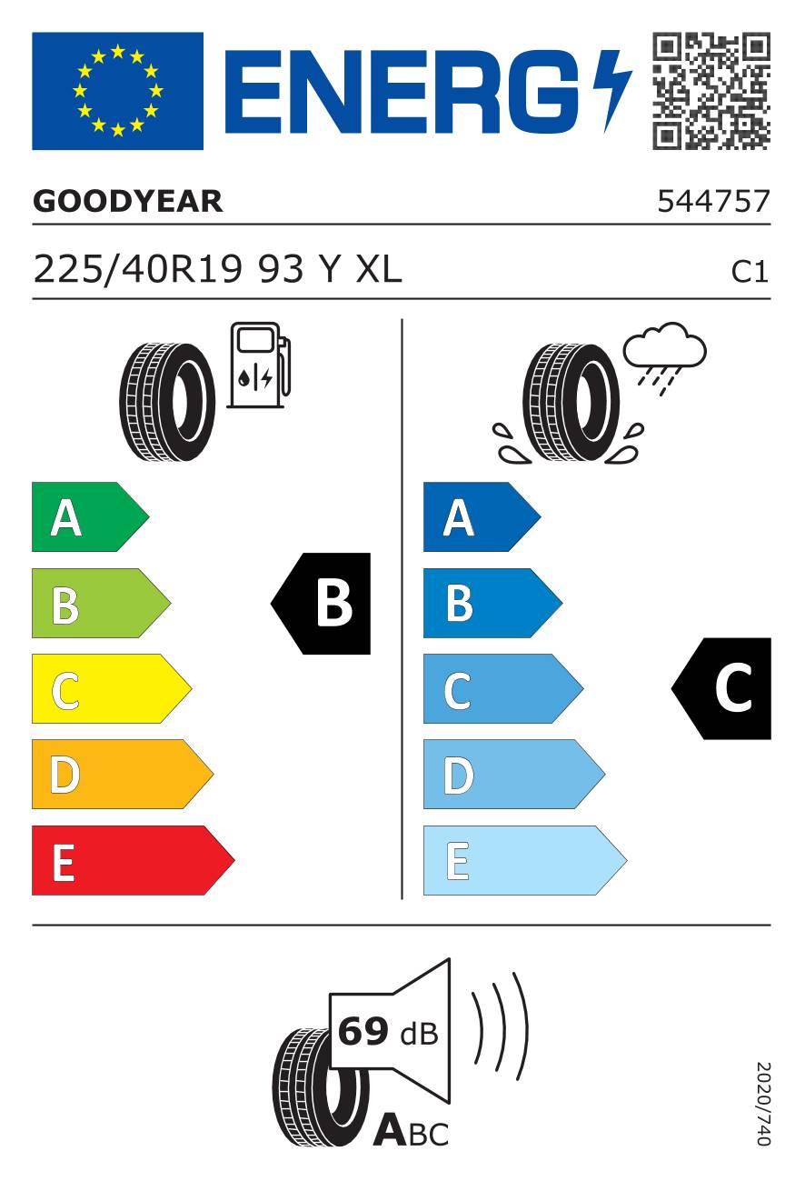 Goodyear Eagle F1 Asymmetric 3 EMT ROF ( 225/40 R19 93Y XL *, mit Felgenschutz (MFS), runflat )