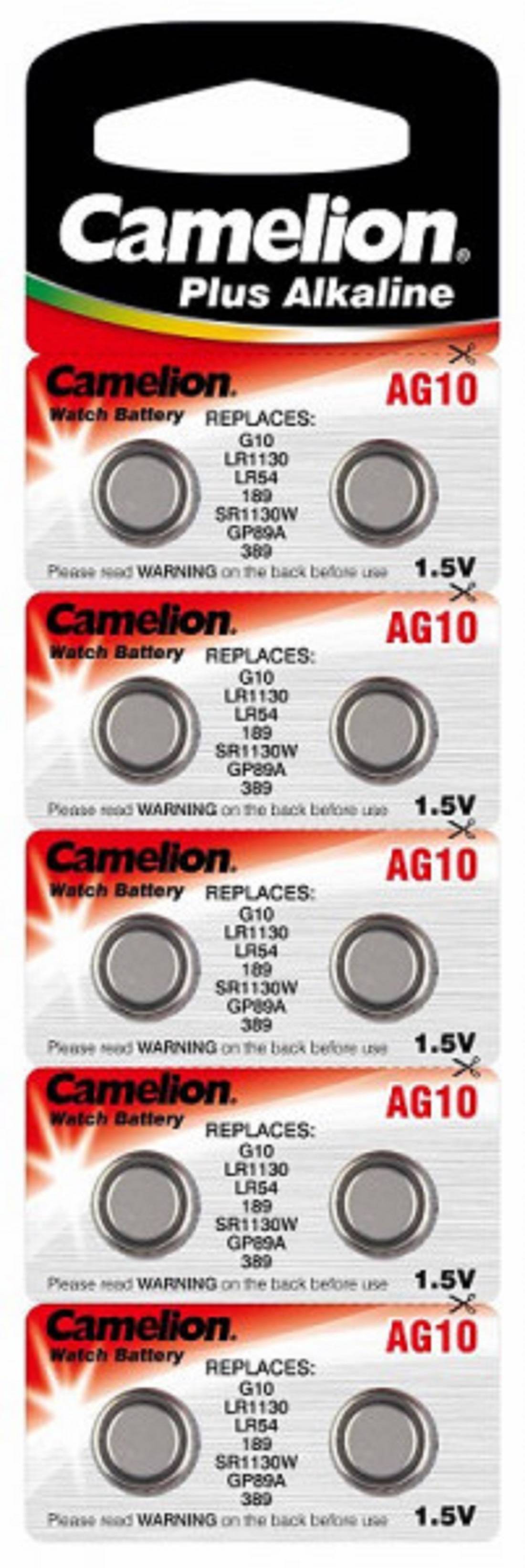 Alkaline Knopfzelle Camelion AG10/LR54/LR1131/389