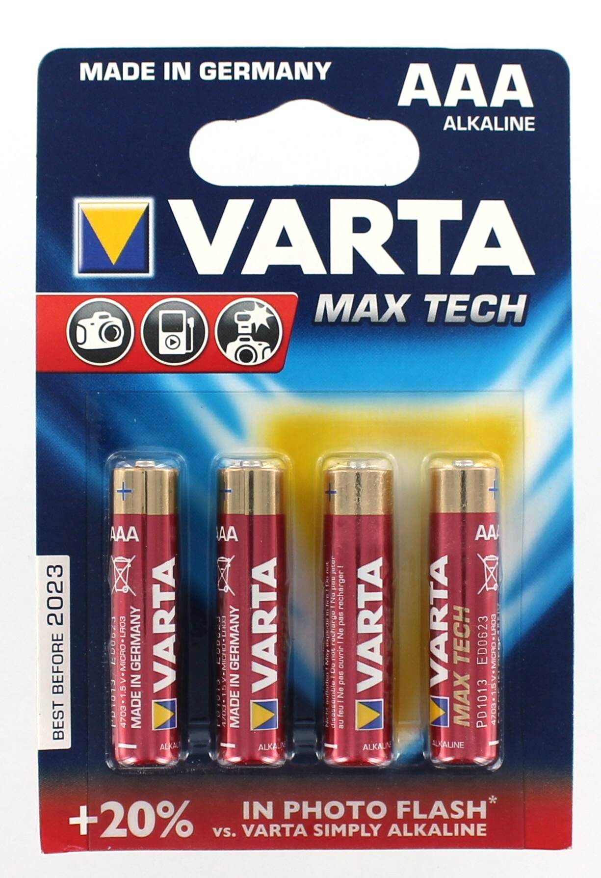 Original Batterien VARTA Max Tech 4703 AAA